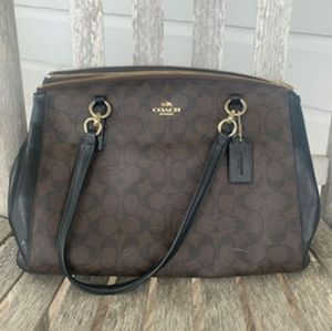 Signature Leather Coach Bag